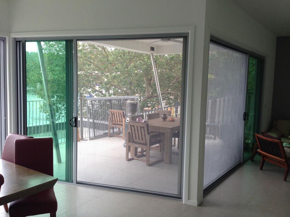 sliding door screens and chairs
